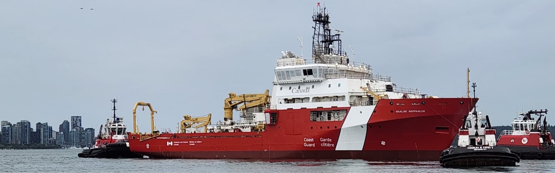 Launching the CCGS Naalak Nappaaluk with Seaspan Shipyards
