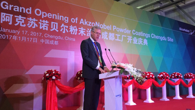 Conrad giving speech