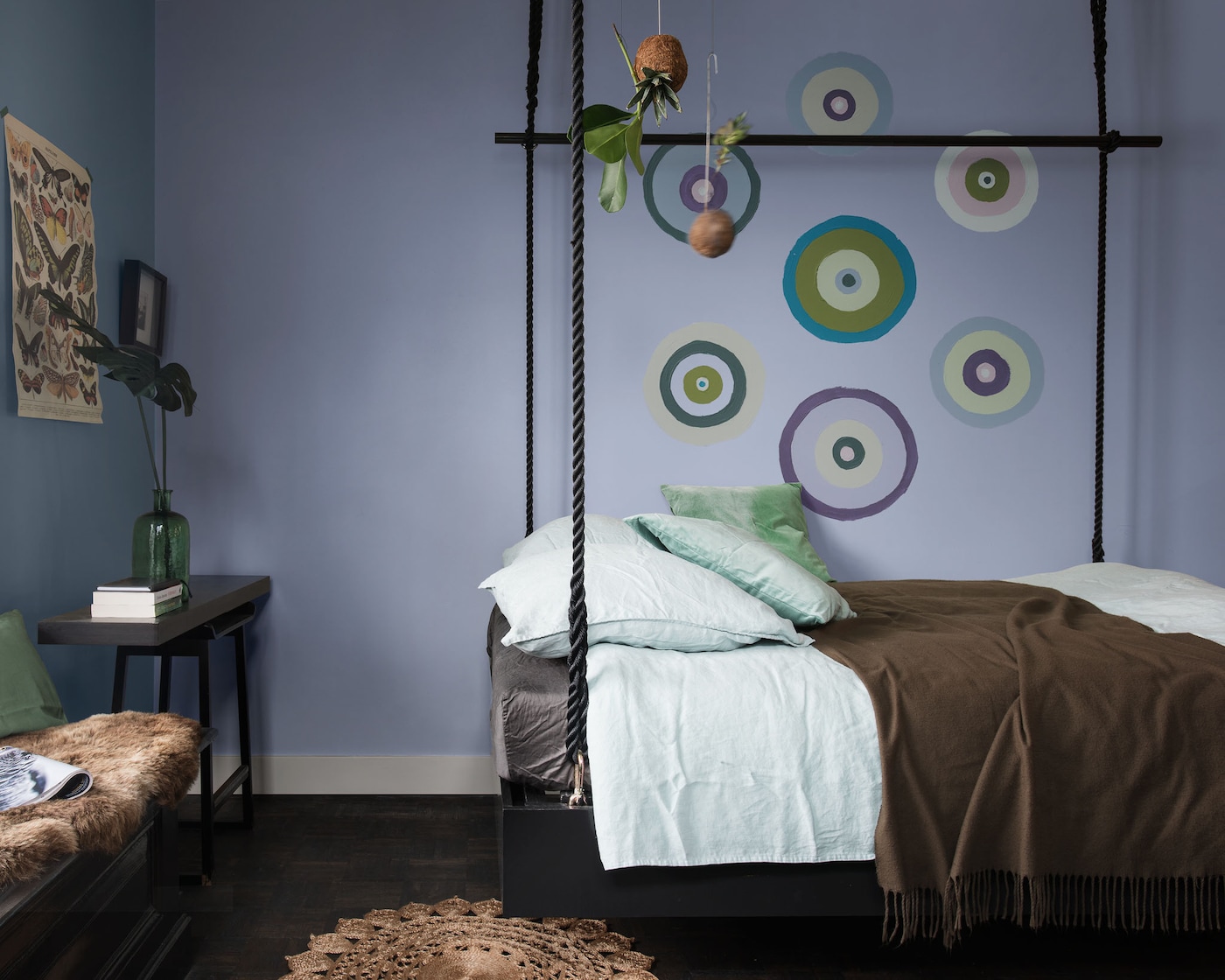 Kreisemotiv im Schlafzimmer