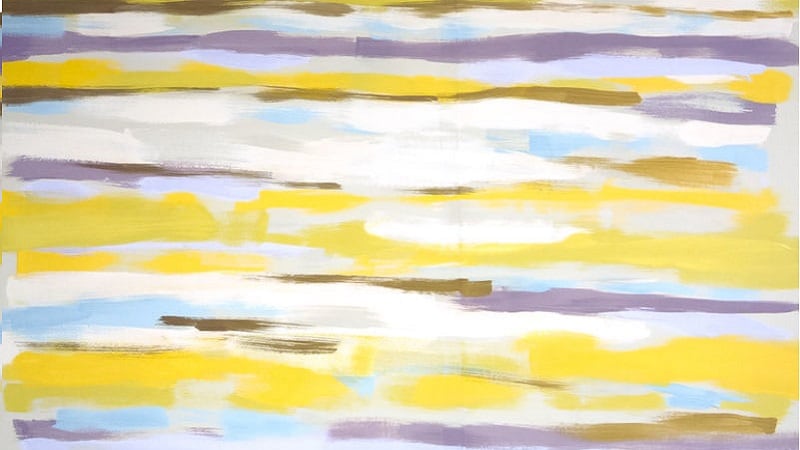 Efekt malowania ściany w paski