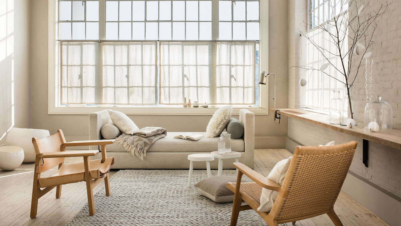 Living room with elegant neutral colours
