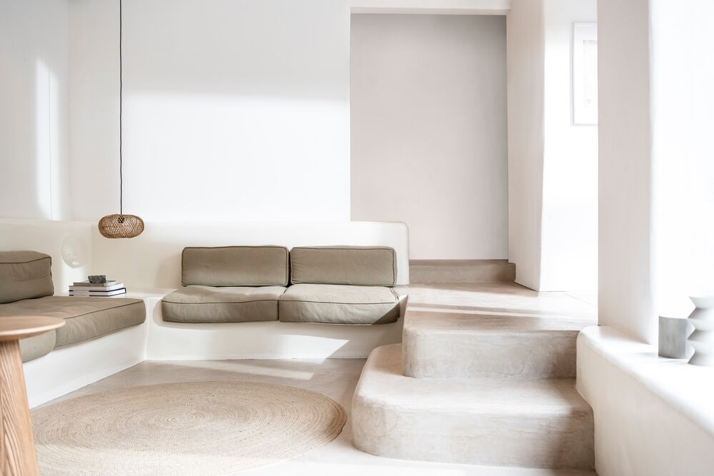 white living room
