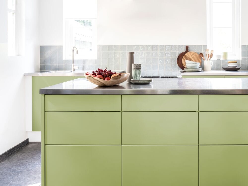 lime kitchen cabinets