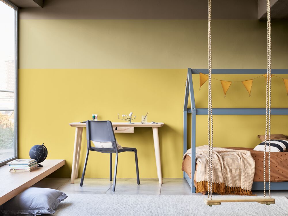 yellow bedroom design