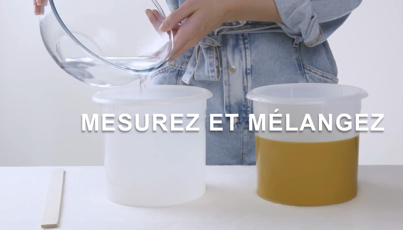 Mesurez et mélangez la peinture