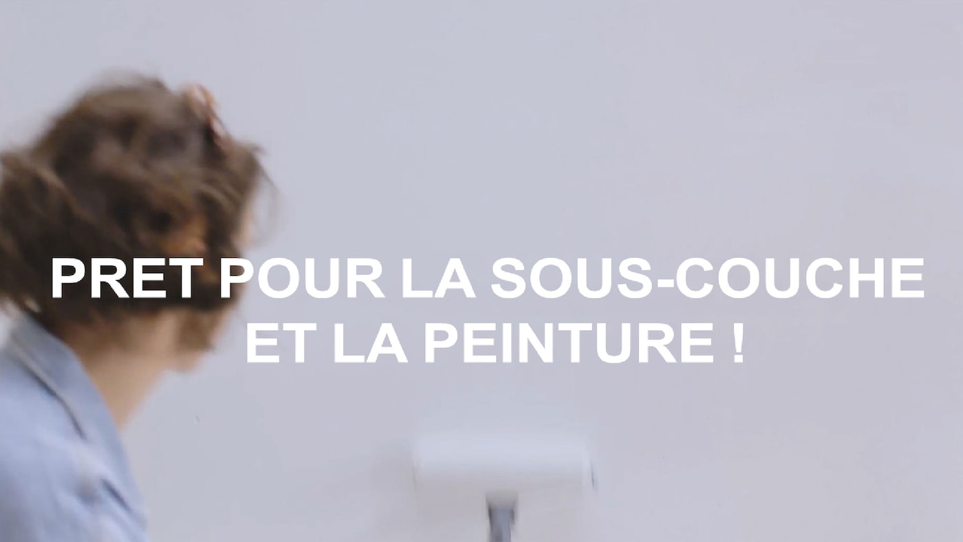 Le mur est prêt à recevoir la sous-couche et la peinture