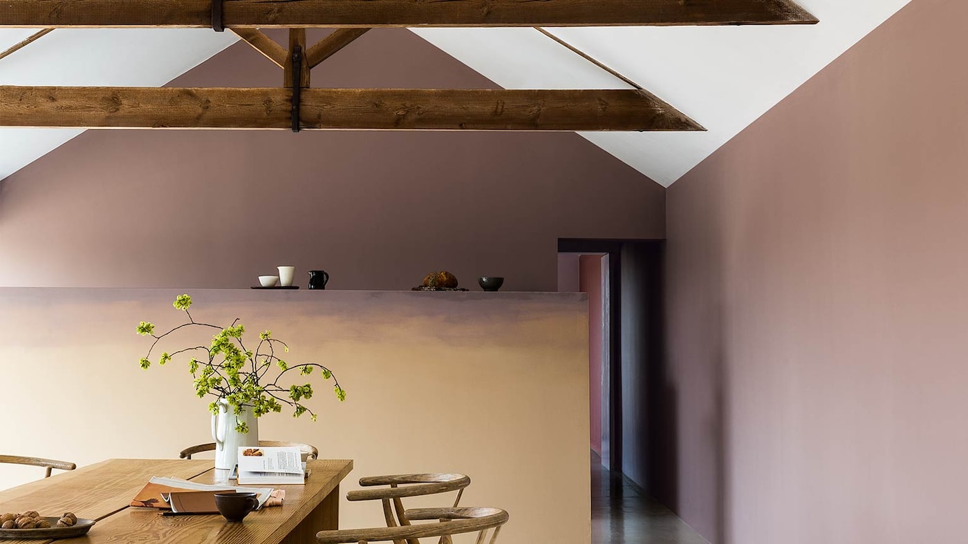 salon ambiance campagne authentique peinture pure Camel et Bois