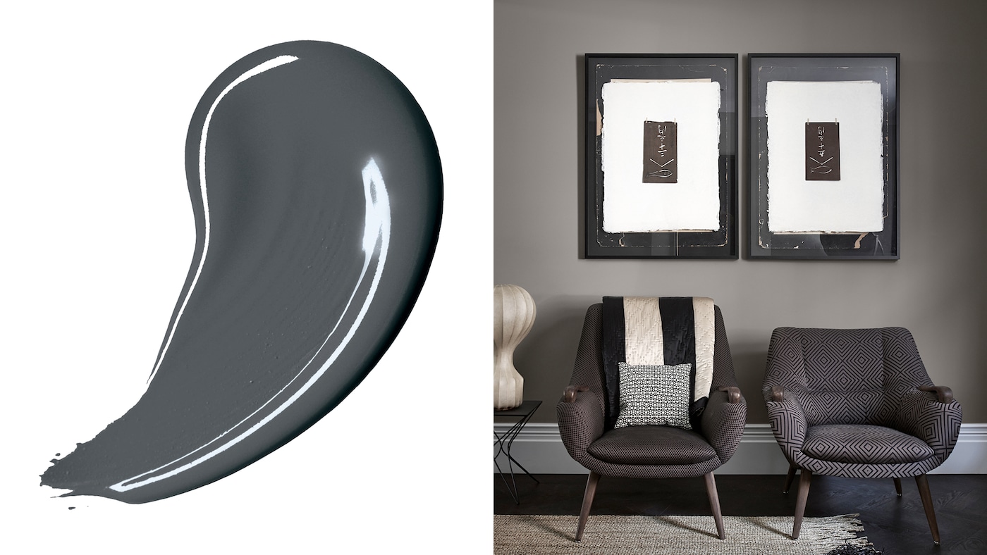 Une palette foncée, de couleur vive ajoutera immédiatement une note spectaculaire et de l'élégance à votre intérieur. Le gris charbon profond est un choix versatile qui ira à peu près avec tout.