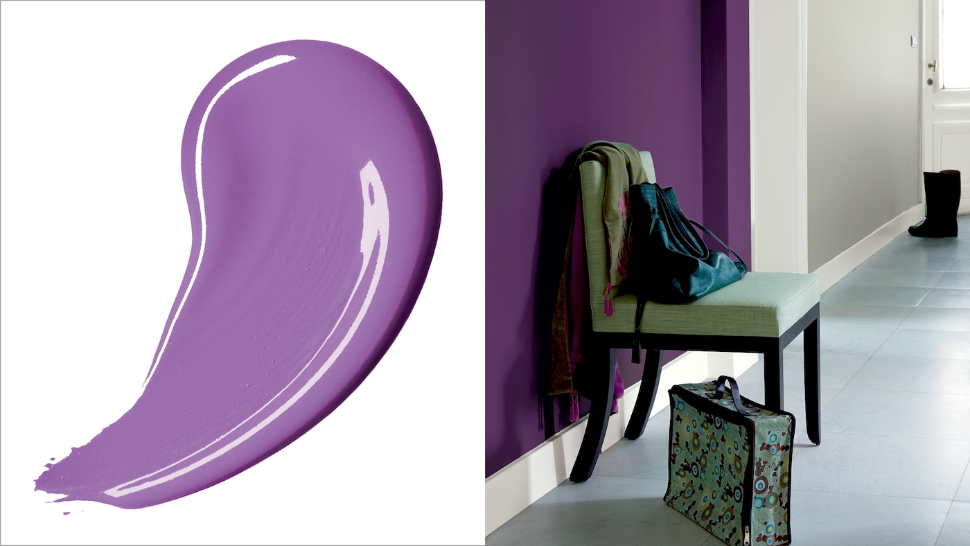 Les tons violets profonds irradient la confiance et l'estime de soi, même s'ils fonctionnent généralement mieux en touches de couleur.