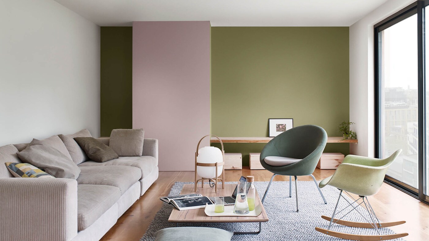Alliez Brun cachemire et tons contrastants pour un salon dynamique