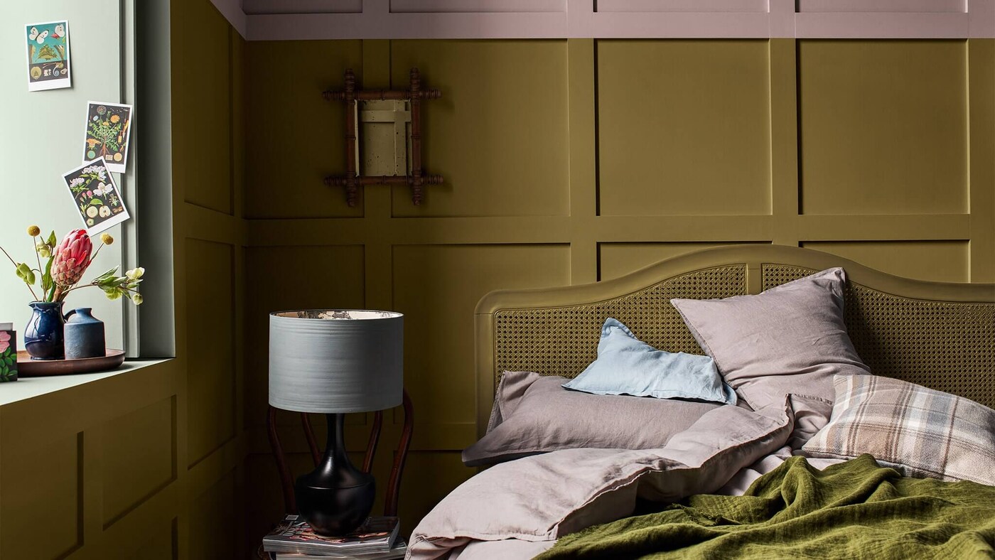Une chambre aux couleurs de l'automne avec la palette Créativité