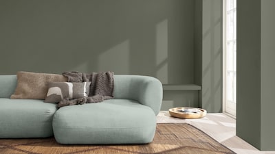 SALON PEINTURE VERT SEPIA