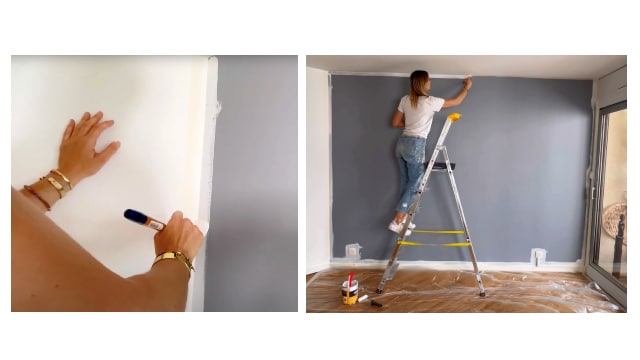 Peignez les contours du mur au pinceau