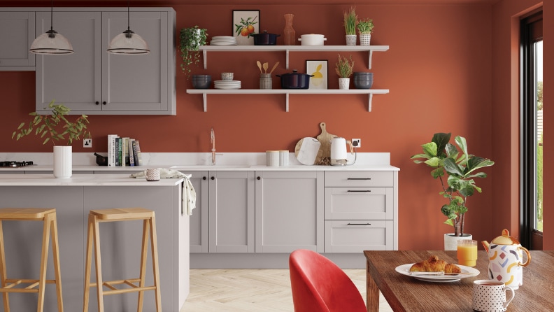 peinture cuisine et bain terre cuite