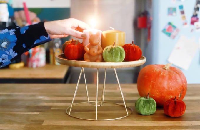 Un joli présentoir de table aux couleurs de l’Automne !