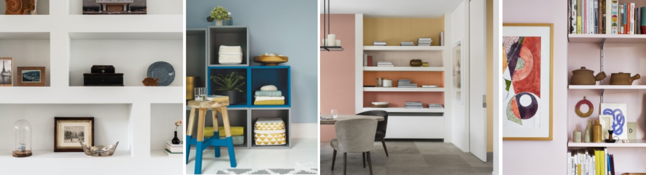 Shelf styling consiste à photographier vos étagères joliment décorées,