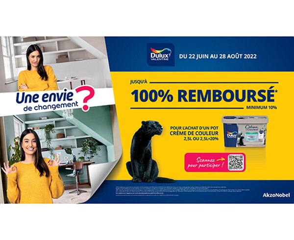 Promotion Dulux Valentine Crème de Couleur 2022