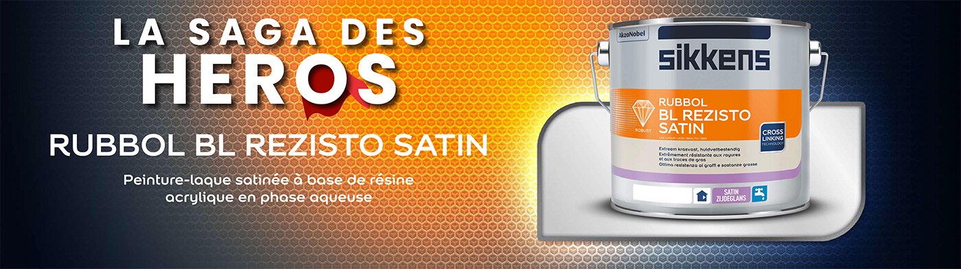 Découvrez le nouveau produit de la saga des héros, le Rubbol BL Rezisto Satin de Sikkens !
