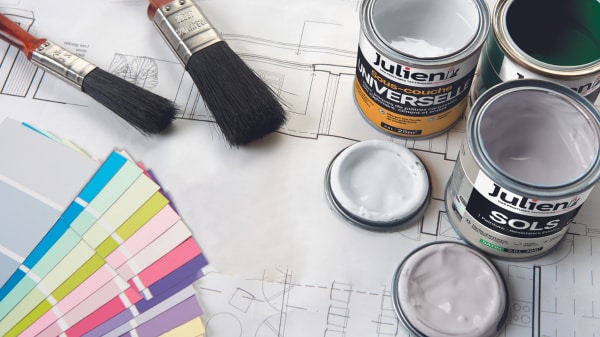 photos engagament marque Julien pots peinture