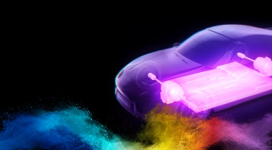 EV battery coated with powder lightning 