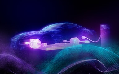 Electric vehicle illustration, representing powder coating applications.