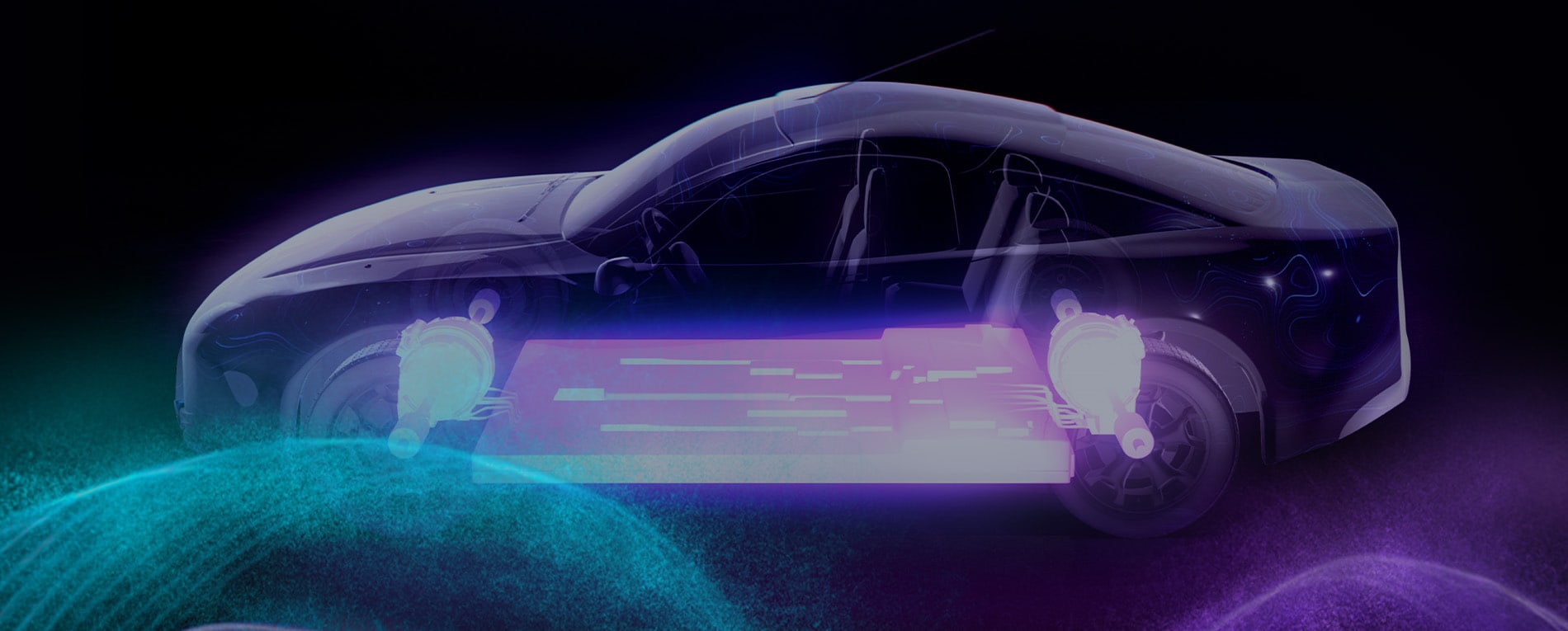 Electric vehicle powder coated battery