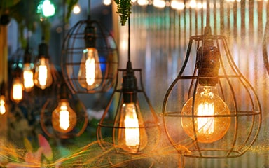 Metallic garden lights