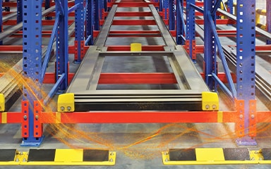 Steel colorful shelves 