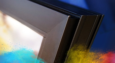 Window frames coated