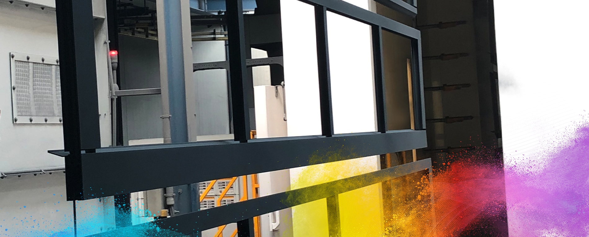 Panels coated with low energy powder coating