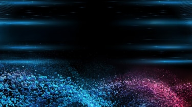 Digital portal concept with blue lighting.