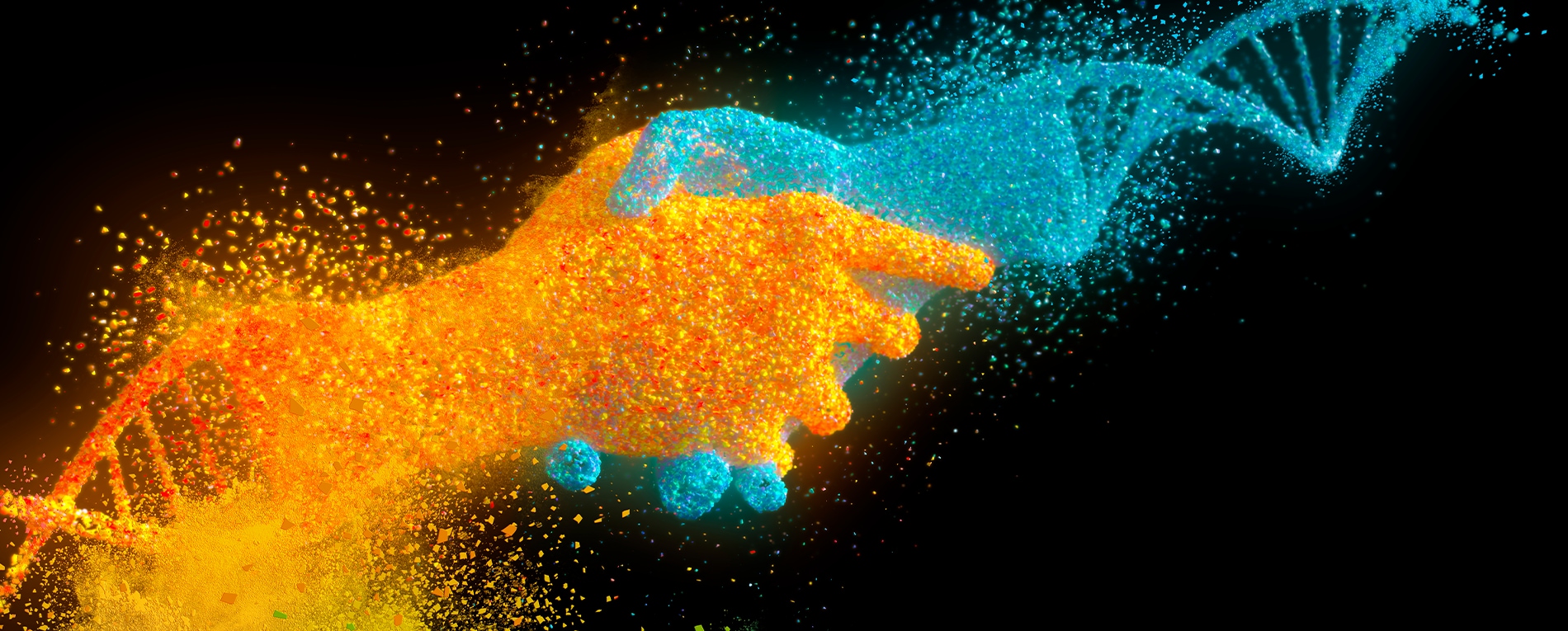 Powder coating handshake