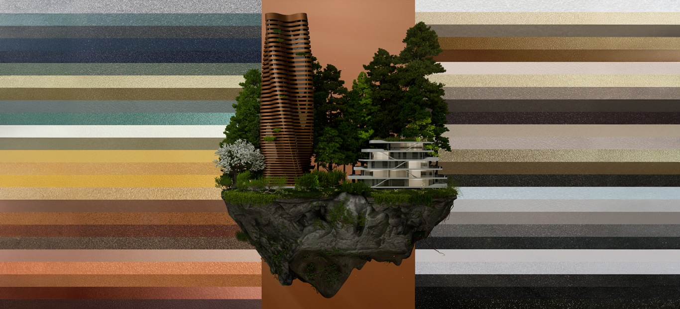 Interpon Futura hero image bronze facade