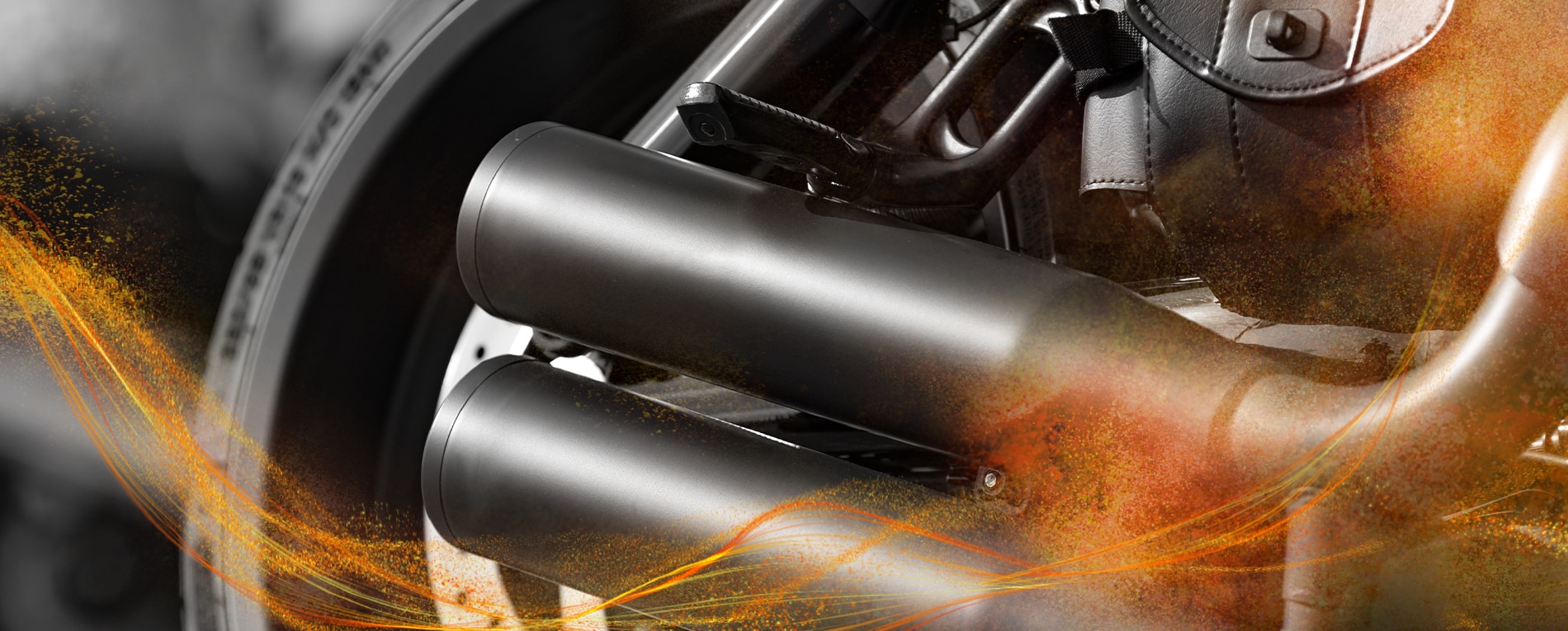 Motorbike exhaust pipe