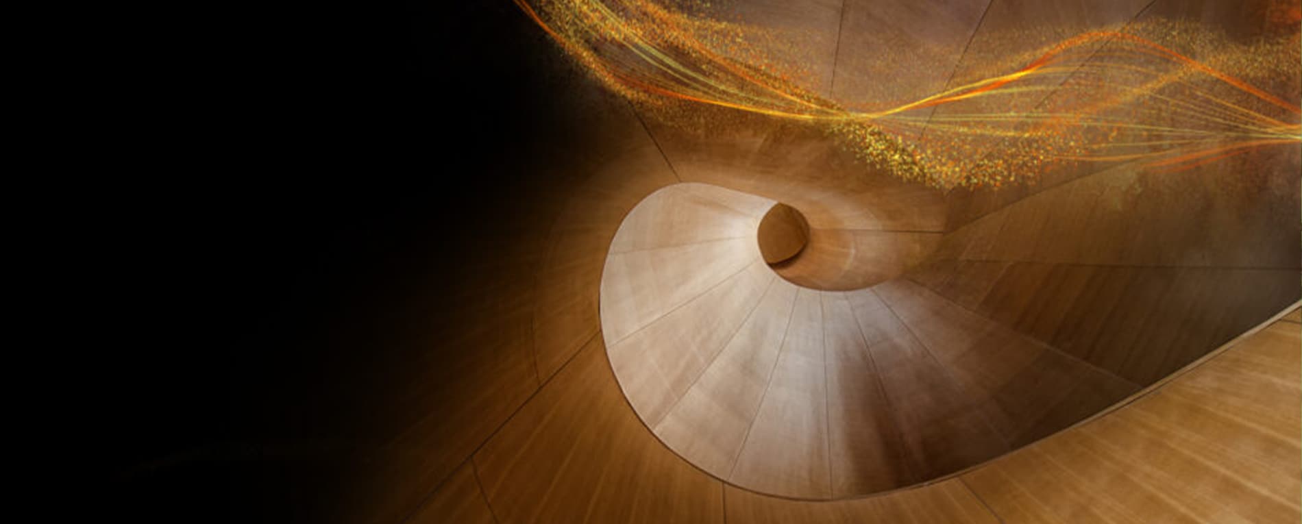 Wooden construction coated with powder