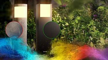 Outdoor Signify LED lights coated with Interpon powder coatings