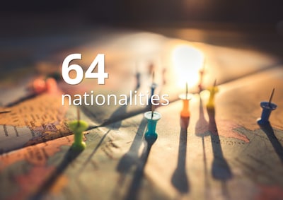 64 nationalities