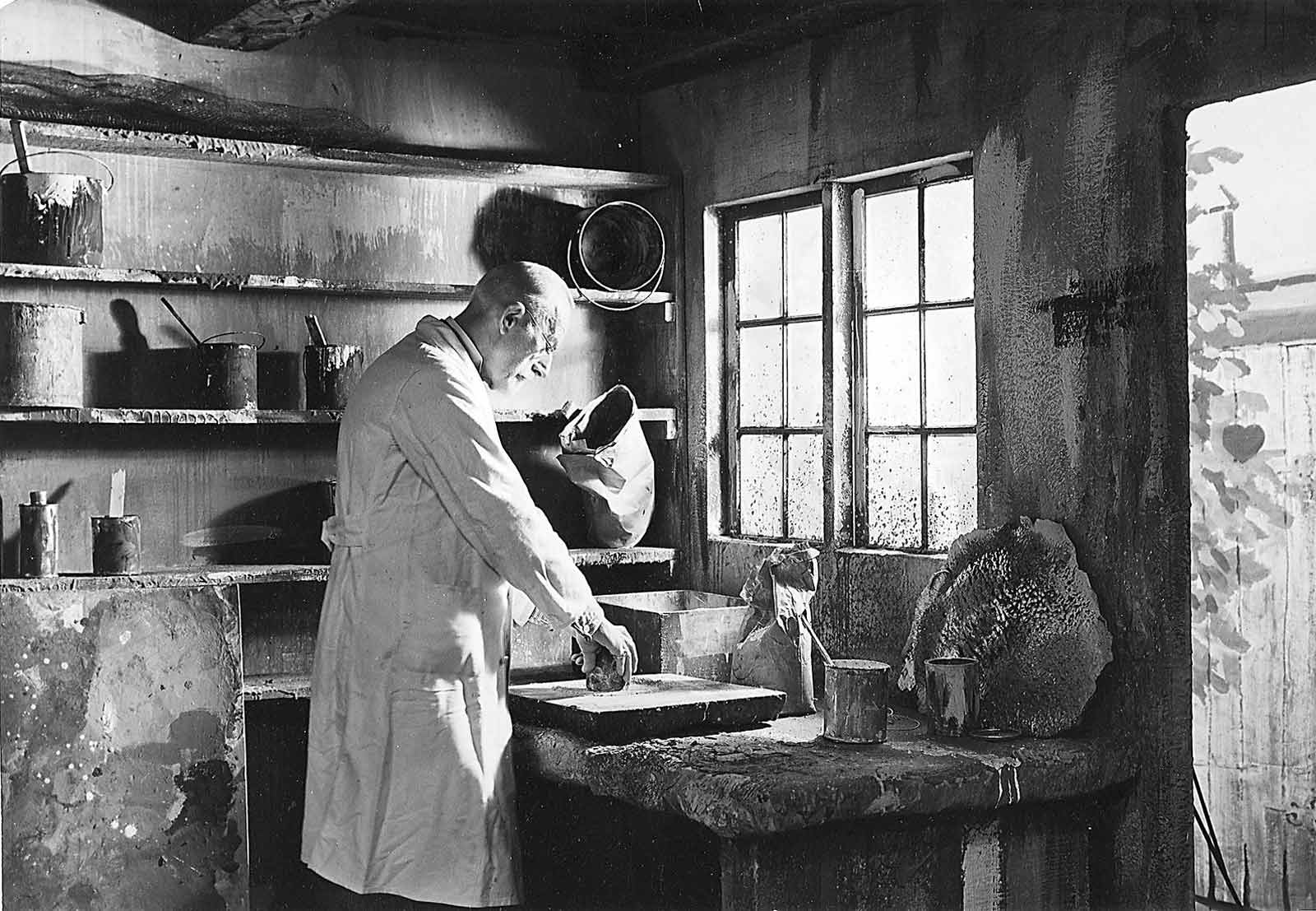 Man standing at table