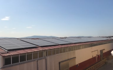 Greece site with solar panels
