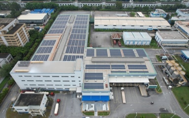 Guangzhou site with solar panels