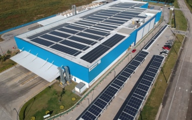 Thailand site with solar panels