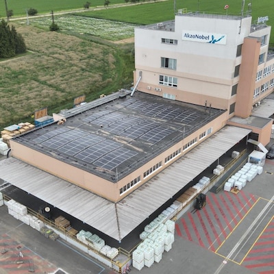 solar panels installed at opava site