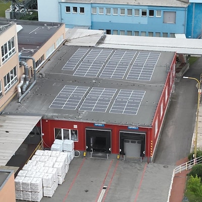 solar panels installed at opava site