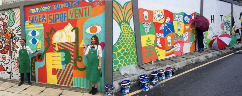 starbucks mural