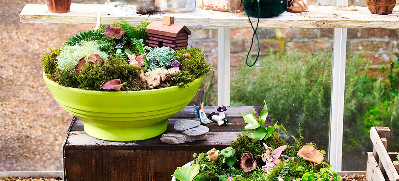 Fairy garden using Cuprinol Garden Shades Paint