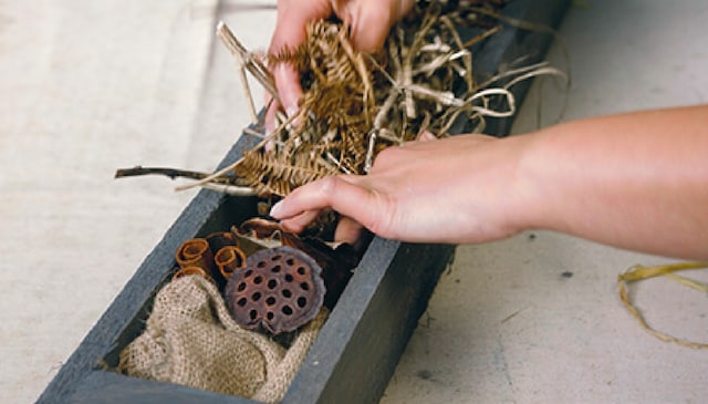 Fill with natural materials