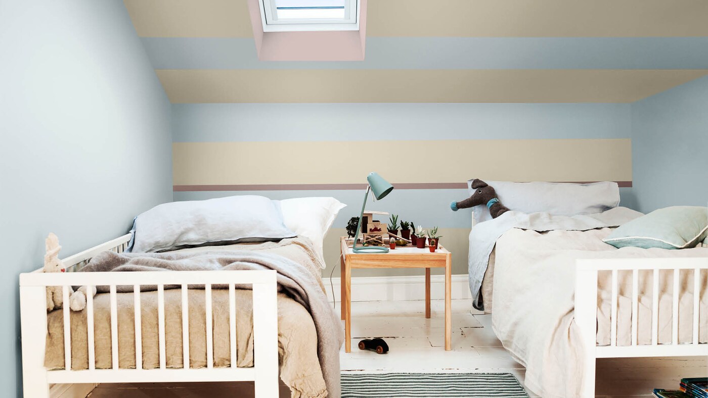 Des rayures dans la chambre des enfants