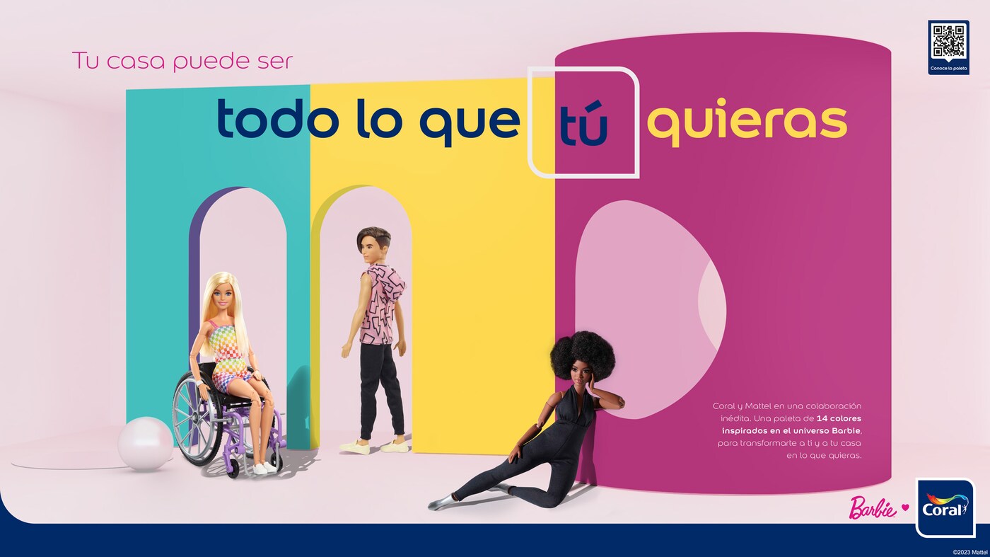 Barbiecore Coral pintura collab