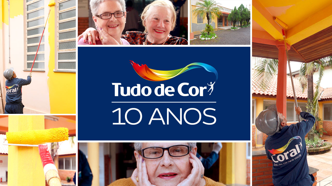 10 anos do tudo de cor levando alegria para o lar das Vovozinhas. 