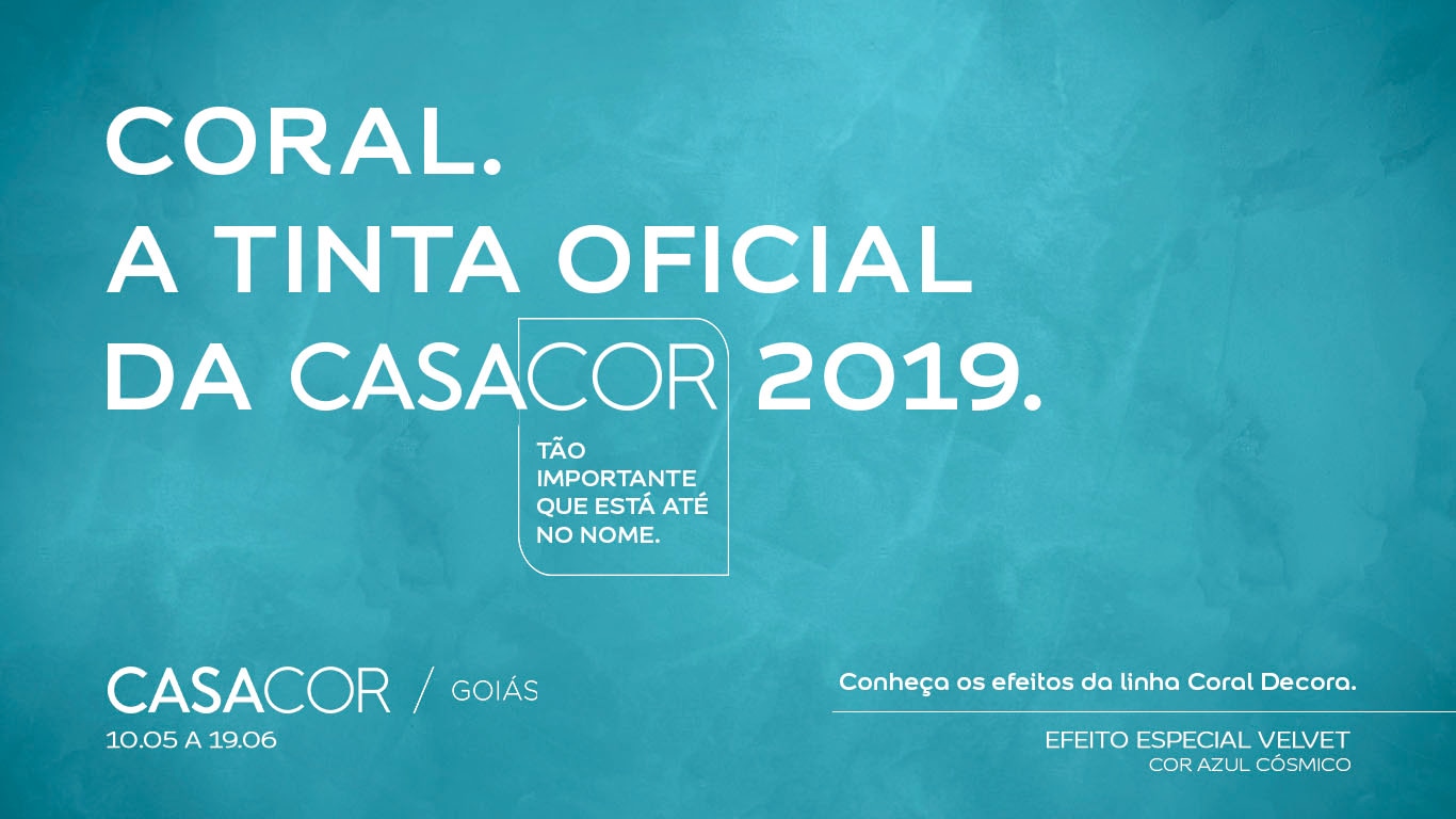 Coral a Tinta Oficial da CASACOR 2019 | Goiás.